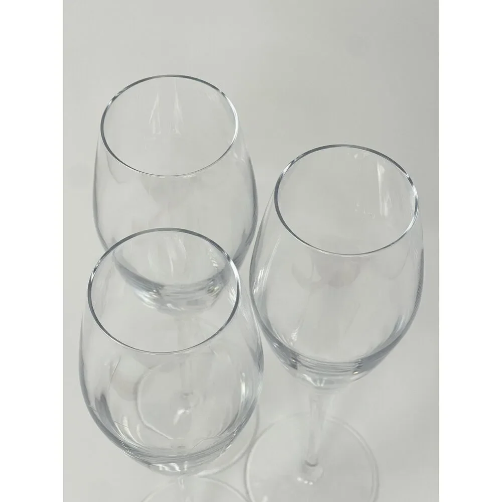 Luigi Bormioli Magnifico 10” Champagne Flutes Glasses 10.75oz Set Of 3 Signed